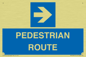 PEDESTRIAN ROUTE - right arrow